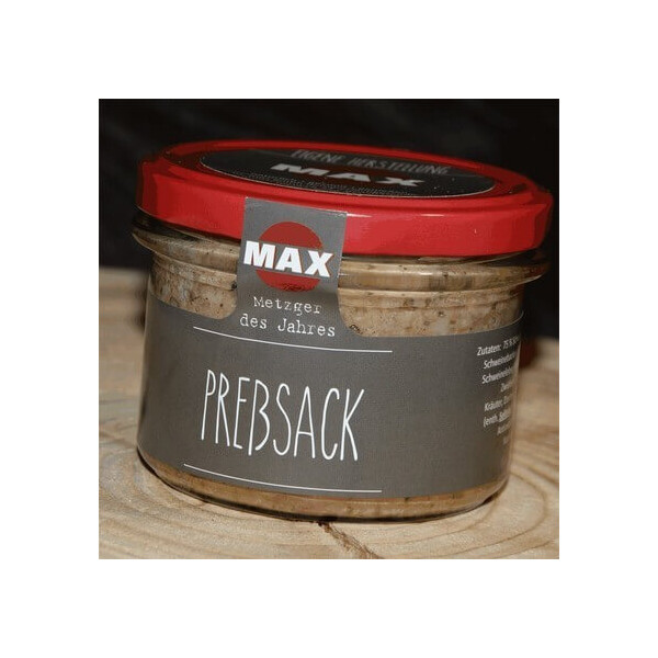 MAX: weißer Preßsack im Glas 200 g