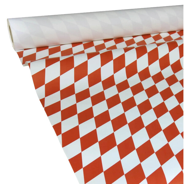 Nassfeste Rauten-Papiertischdecke 50m in diversen Breiten - 75 cm x 50 Meter