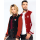FRANKEN College Jacke in schwarz mit roten Ärmeln - L