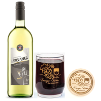Vier Schoppen Silvaner (halbtrocken) 1l +...
