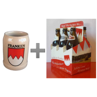 Wappen-Seidla 0,5 l mit 6 Flaschen fränkischem Bier...