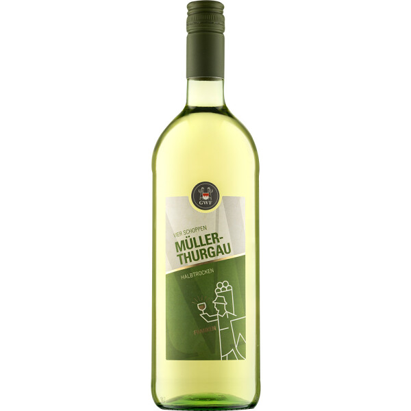 Vier Schoppen Müller-Thurgau (halbtrocken) 1l