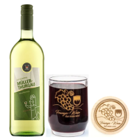 Vier Schoppen Müller-Thurgau (halbtrocken) 1l +...