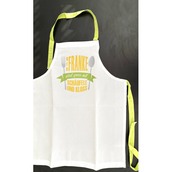 Kinder-Kochschürze "Der Franke wird groß mit Schäufele und Kloß"