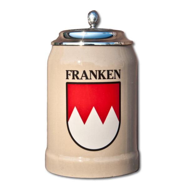 B-Ware Einzelstück Wappen-Seidla mit Zinndeckel 0,5 l - 2. WAHL