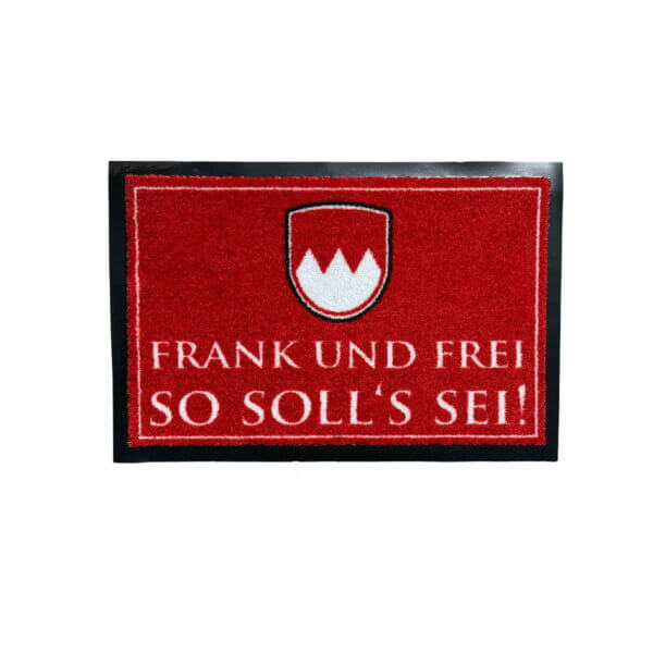 Fußmatte für den Innenbreich mit "Frank und Frei"