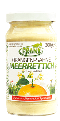 Frank Orangen-Sahne-Meerrettich 200 g im Glas
