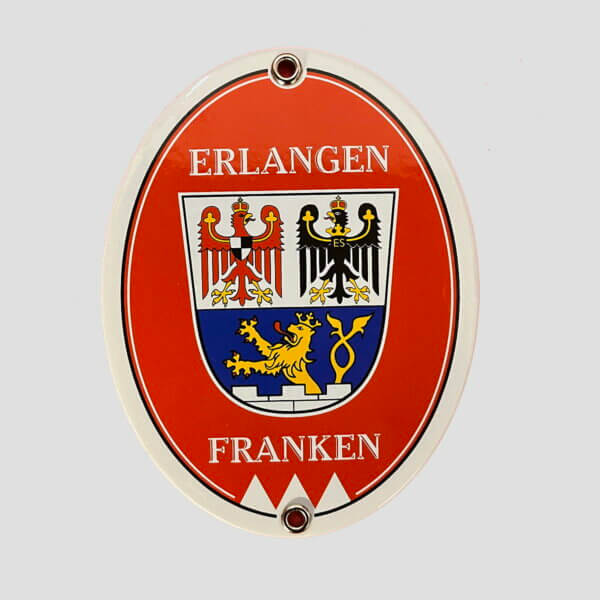 Emailleschild Erlangen