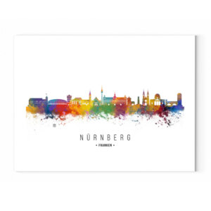 Skyline von Nürnberg auf Leinwand mit Keilrahmen - Leinwand mit Keilrahmen-6846